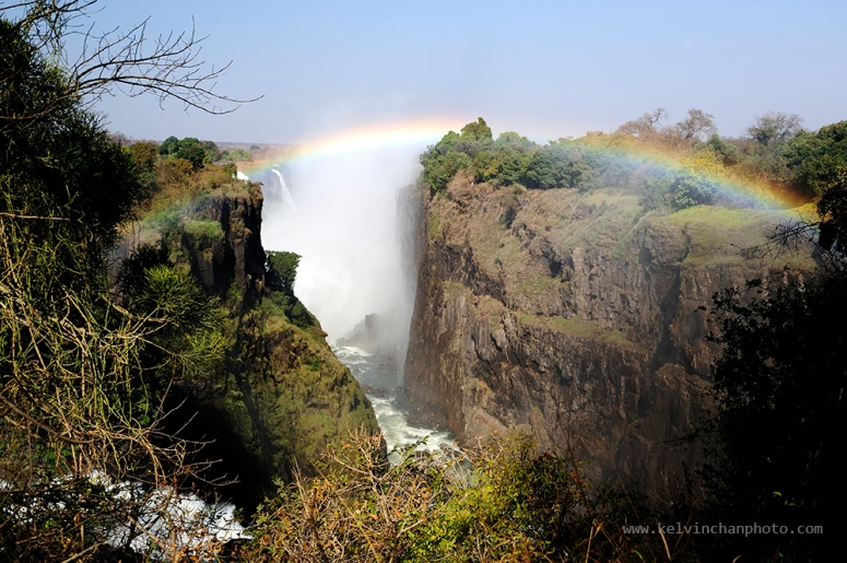 rainbow over Victoria Falls